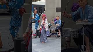 Japanese Mongolian Throat Singing Prog Rock Buskers performing in Sydney Australia music buskers [upl. by Casaleggio]