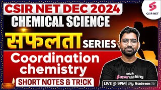 CSIR NET  GATE  SET  Chemical Science Coordination chemistry  Sort Notes And Tricks Nadeem Sir [upl. by Geraud]