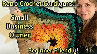 ✨ Part 1 Crochet Your Own Retro Cardigan 🎉 BeginnerFriendly Tutorial by a Small Business Owner [upl. by Htims]