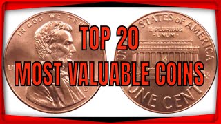 TOP 20 Most Valuable Coins in Circulation  Rare Pennies Nickels Dimes amp Quarters Worth Money [upl. by Adnovahs]