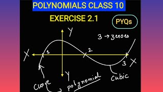 One shot polynomials class 10 exercise 21  PYQS exercise 21 class 10 new book [upl. by Nekcerb]