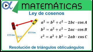 📐 PROBLEMA con LEY DE COSENOS 👉 Resolución de Triángulos Oblicuángulos Encontrar un Lado [upl. by Neville]