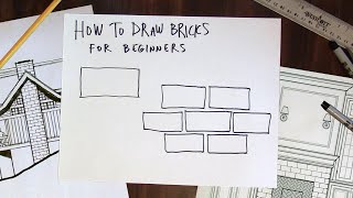 How To Draw Bricks For Beginners [upl. by Ahsyla]