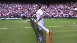 Match point Federer takes out Wawrinka  Wimbledon 2014 [upl. by Anrahs]