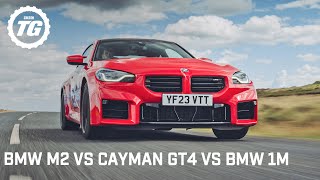 FIRST DRIVE BMW M2 – 454bhp RWD Manual Coupe  Cayman GT4 amp BMW 1M Comparison  Top Gear [upl. by Etra305]