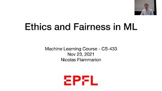 EPFL Machine Learning Course 2021  Week 10 part 1 [upl. by Yaresed]