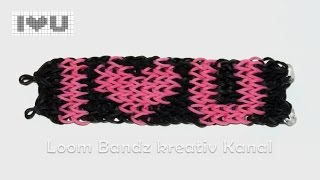 Loom Bandz Anleitung deutsch Armband mit Rainbow Loom [upl. by Dorren]