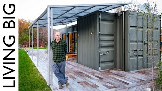 Modern Minimalist SHIPPING CONTAINER HOME With BumpOuts [upl. by Boak]