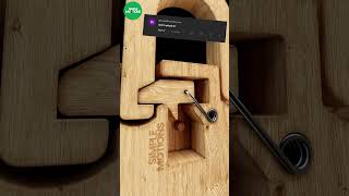 Locking and unlocking antique wooden padlock idea [upl. by Ainimreh207]