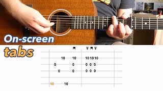 Bon Iver  Speyside acoustic guitar tutorial w onscreen tabs [upl. by Neri]