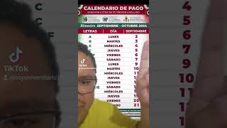 CALENDARIO OFICIAL de Pagos Pensión Bienestar Adultos Mayores 65 años SEPTIEMBRE 2024 [upl. by Borer]