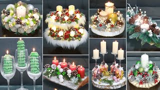 10 Simple Christmas Candle Centerpiece Decoration Ideas Make in a jiff [upl. by Di357]