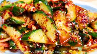 Korean Cucumber kimchi  Easy Korean kimchi recipe  Oimuchim 오이무침  HEALTHY KOREAN CUCUMBER SALAD [upl. by Fia173]