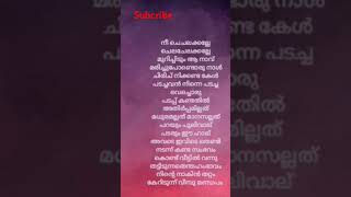 നീ ചെലചെലക്കലേ song lyrics safamusthafa malayalam lyrics trending love shortvideo [upl. by Gathers]