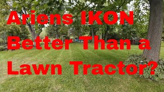 Ariens IKON Review Mowing a Backyard [upl. by Nollaf]