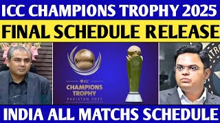 FINAL SCHEDULE ICC CHAMPIONS TROPHY 2025 NOVEMBER 11 BIG NEWS [upl. by Rivera]