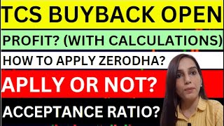 TCS buyback profit calculation TCS buyback 2023 how to applyTCS share news today acceptance ratio [upl. by Medlin713]