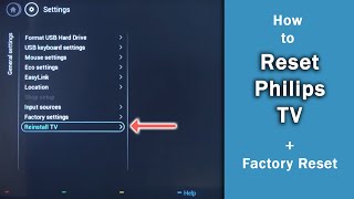 Philips TV How to Reset  Force Restart [upl. by Andromede]