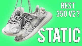 ADIDAS YEEZY 350 V2 STATIC NONREFLECTIVE REVIEW  ON FOOT [upl. by Eleda]