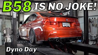 UPGRADED BMW 340i DYNO RESULTS B58  STAGE 2  E50  FBO  BOOTMOD3 [upl. by Norat689]