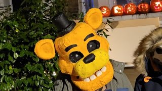 Making Five Nights at Freddys Golden Freddy cosplay costume head mask [upl. by Clarice]