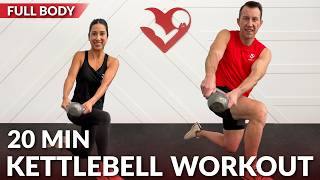 20 Min Full Body Kettlebell Workout for Weight Loss for Women amp Men  HIIT No Repeat [upl. by Awhsoj]