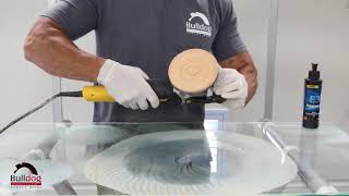 Mirka Glass Repair Sanding Demonstration [upl. by Harutak730]