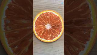 Orange slice painting Cocktail coaster shorts orange paint [upl. by Atnwahs]