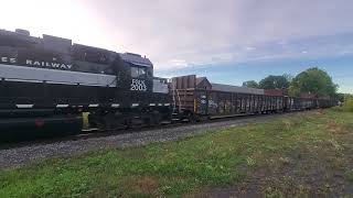 Finger Lakes Railway Freight departing Auburn NY 92624 vid 2 of 2 [upl. by Lynnet723]