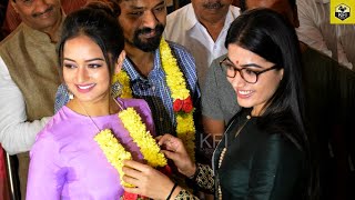 Shanvi Srivastav In Avane Srimannarayana Movie Muhurtha With Rakshit Shetty amp Rashmika Mandanna [upl. by Iong]