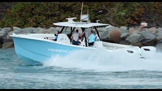 Hammer Cat 35 With First Ever COX 350 Diesels SoFlo Boat Show 2024 [upl. by Wardieu576]