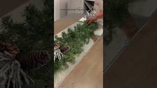 Making A Table Centerpiece Using Garland christmasdiy tablecenterpiece [upl. by Augustin]