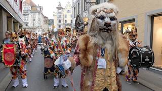 Luzerner Fasnacht 2025 Plakettenpräsentation LFK  Noggeler Chatzemusig Glatzesträhler [upl. by Ysiad]