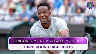 Rolling back the years  Grigor Dimitrov vs Gael Monfils  Highlights  Wimbledon 2024 [upl. by Ogires552]