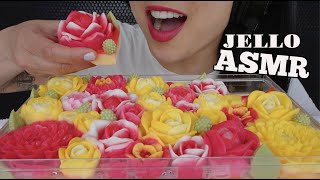 ASMR EDIBLE FLOWER JELLO SOFT EATING SOUNDS LIGHT WHISPER  SASASMR [upl. by Areik]