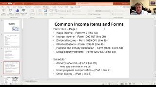 VITA Tax Training 2022 Income [upl. by Nylidam]