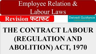 The Contract Labour Regulation and abolition act 1970 the contract labour act 1970 labour laws [upl. by Yssac]