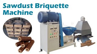 Sawdust Briquette Machine  Sawdust Briquettes Making Process  Biomass Charcoal Making Machine [upl. by Anuahsed]