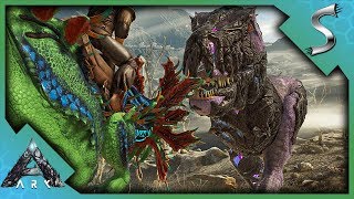 FIGHTING CORRUPTED DINOS IN THE WASTELANDS  Ark Extinction DLC Gameplay E8 [upl. by Bilak]