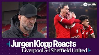 quotMACCA MISHITS THE BALLquot 🤣  Jürgen Klopp  Liverpool 31 Sheffield United  Premier League [upl. by Flodnar]