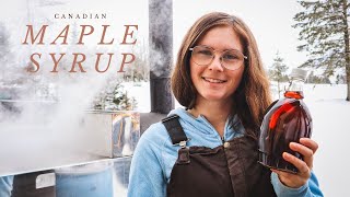 Boiling Sap Into Maple Syrup  Small Scale [upl. by Jennee]