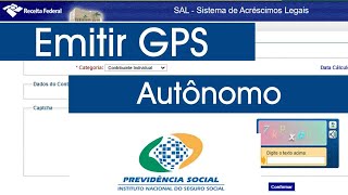 Como Emitir sua Guia da Previdência Social GPS INSS Autônomo de forma fácil e rápida [upl. by Moritz]