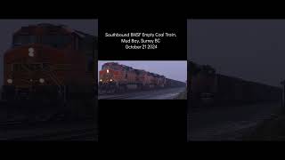 Southbound BNSF Empty Coal Train Mud Bay Surrey BC October 20th 2024 [upl. by Yhtir820]