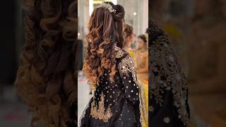 Amazing Bridal Hairstyles  Hairstyle with Open Hair Ideas  Indian Brides shortsbridal hairstyle [upl. by Tracee]