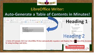 How to Create a Table of Contents in LibreOffice Writer Step by Step Guide [upl. by Jule195]