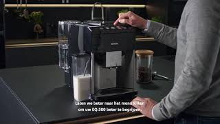 How to Zo maakt u gebruik van het menu van de Siemens EQ500 espresso volautomaat [upl. by Horten]