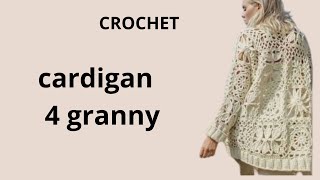 CAL como tejer a crochet cardigan granny 2 [upl. by Ahsiram]