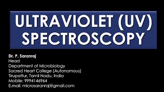 Ultraviolet UV Spectroscopy [upl. by Dlorej]