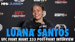 Luana Santos Explains Weight Miss Respectfully Calls Out Miesha Tate  UFC Fight Night 233 [upl. by Vigor]