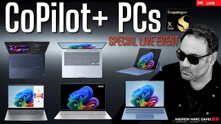 SPECIAL EVENT  Live Unboxing amp Testing 6 Copilot PCs from Lenovo HP Samsung Asus amp Microsoft [upl. by Ahsinev]